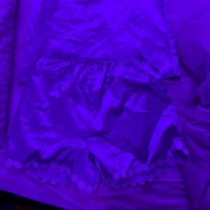 Light blue silk and lace SHEIN set